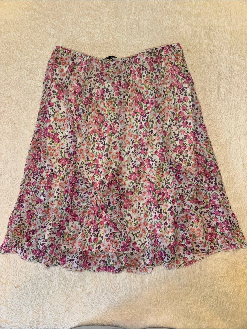 Notations Y2K Floral Ruffle Midi Skirt 🌸🦋